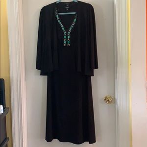 Le Bos dress jewel neckline with jacket size 10